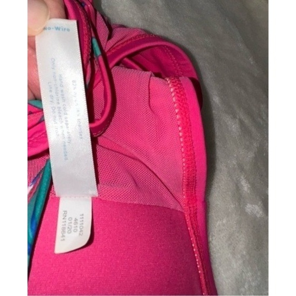 Cacique Pink Floral Tankini Swimwear‎ Top Size 22 - Picture 13 of 14